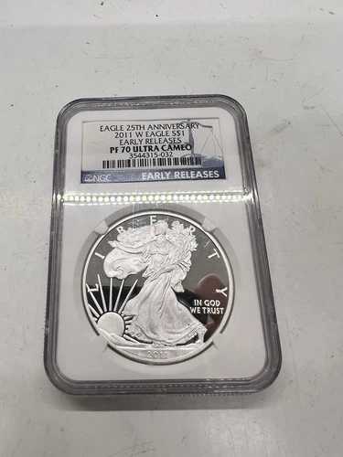 2011 W シルバーイーグル PF70 ウルトラカメオ アーリーリリース 25周年記念 45,540円