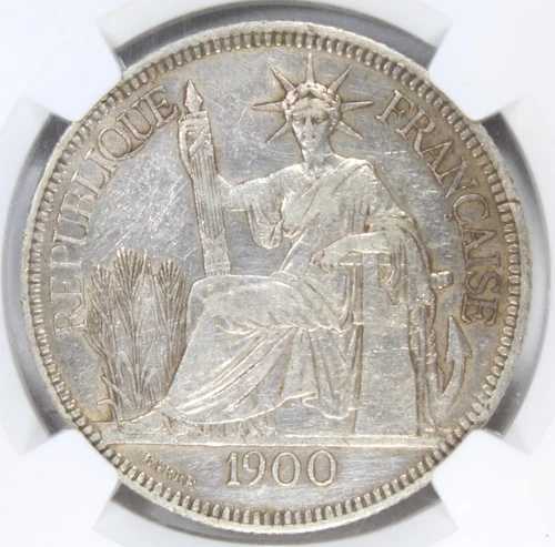 1900年 フランス領インドシナ ピアストレ | NGC AU 詳細 | KM-5a.1 | シルバー 送料無料