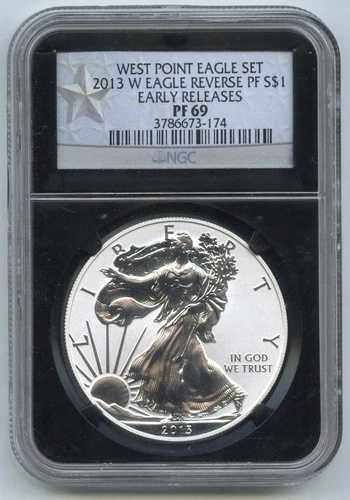 2013-W シルバーイーグル リバースプルーフ NGC PF69 アーリーリリース - ウェストポイント - H623