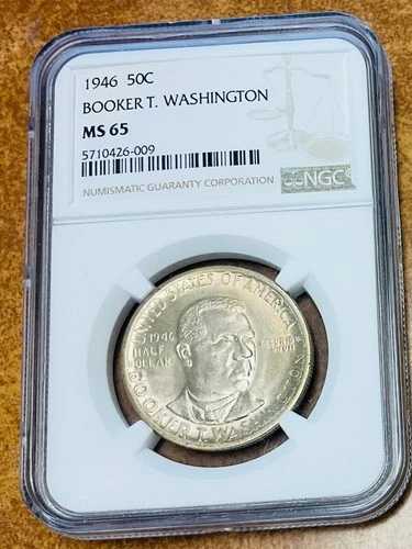 1946年 50セント ブッカー・T・ワシントン ハーフドル記念 NGC MS65