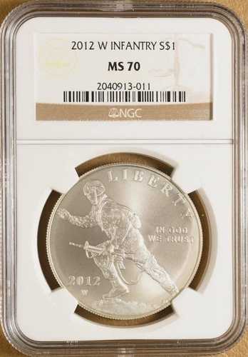 :2011-W S1$ 歩兵記念銀貨 BU NGC MS 70 希少度 R3 トップポップ