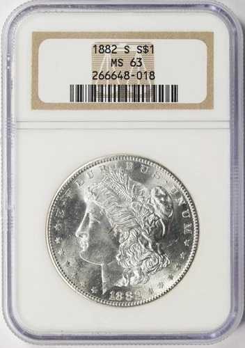 1882-S 1ドル モルガン・ダラー NGC MS63