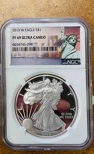 2013 W プルーフ シルバー イーグル NGC PF69 ウルトラカメオ