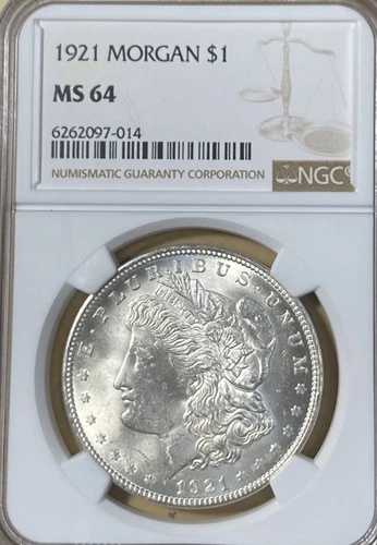 1921年 NGC MS64 モルガン銀貨