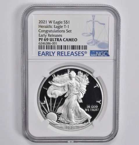 PF69 2021-W ヘラルディックイーグル T1 コングラチュレーションセット 早期リリース - NGC
