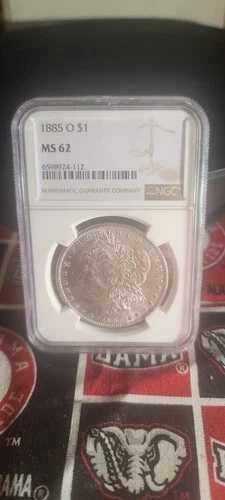 1885-O モルガン銀貨 1ドル - NGC MS62 - ニューオーリンズ
