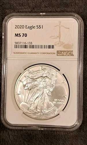 2020 WシルバーイーグルS $1 NGC MS70 イーグルコア-