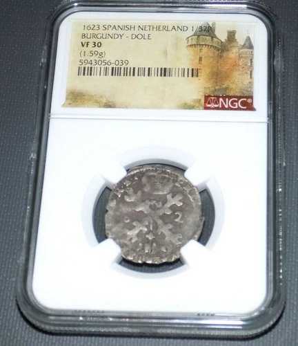 NGC 1623 スペイン領オランダ 1/32 PA ブルゴーニュ - ドール・フィリップ4世 VF 30 VF30 コイン