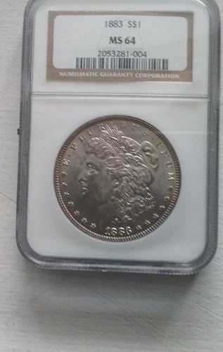 1883年 モルガン銀貨 NGC MS 64