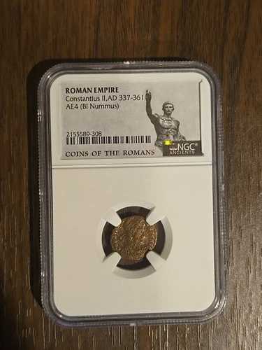 ローマ帝国 コンスタンティウス 2 世 AD 337-361 AE4 BI Nummus 古代コイン - NGC