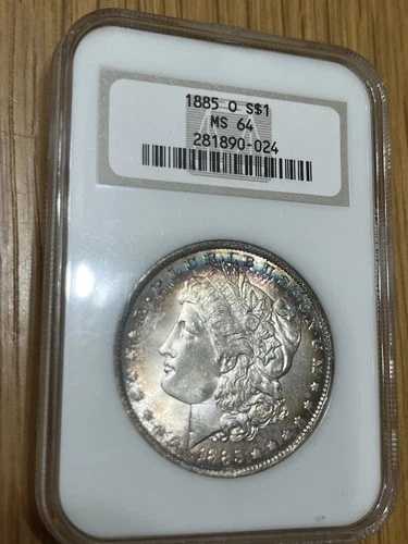 1885-O モルガン銀貨 NGC MS64