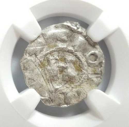 ヘンリー王（エンリコ）NGC MS 61 ルッカ 銀貨 デニール テンプル騎士団 イタリア 十字軍