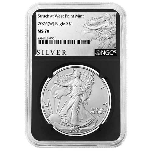 プレセール - 2026 (W) $1 アメリカン シルバー イーグル NGC MS70 ALS ラベル レトロ コア
