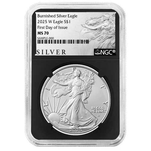 2025-W $1 1オンス バーニッシュド アメリカン シルバー イーグル NGC MS70 FDI ALS ラベル レトロ コア