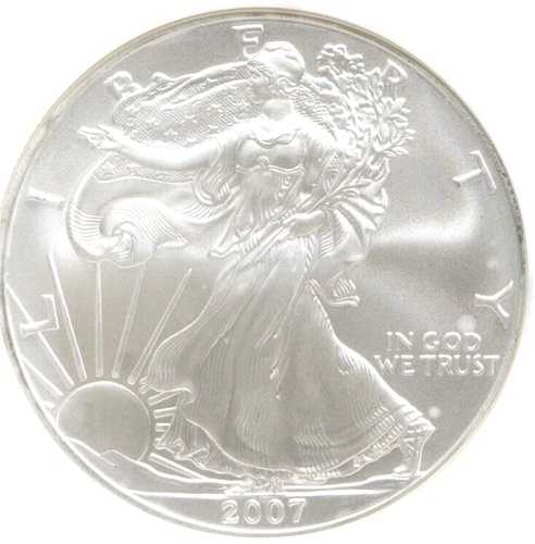 2007年 シルバー アメリカンイーグル NGC MS-70