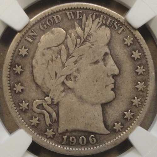 1906-O バーバー ハーフダラー 50セント NGC認定 F12