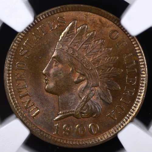 1900年インディアンヘッドセントNGC MS 64 BN 魅力的な輝きを放つ素晴らしい光沢