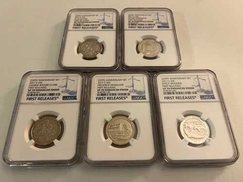 2017-S 225周年記念 国立公園クォーターセット F.R. NGC SP70 E.F. 「ブルーラベル」