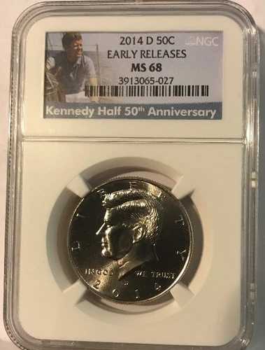 2014年 D・ケネディ・ハーフダラー NGC MS 68「50周年記念」早期リリース