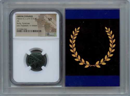 ヒエロン2世 シチリア シラクサ 紀元前275-215年 ギリシャ AE NGC VF20 48,180円