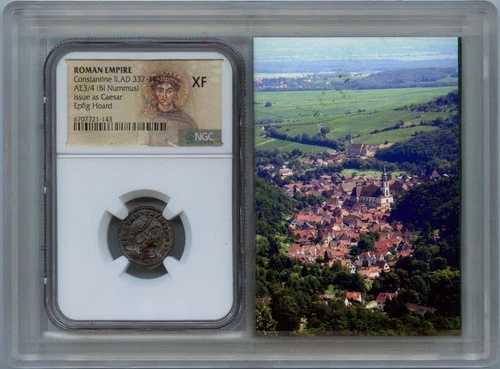 コンスタンティヌス 2 世、AD 337-340 ローマ帝国 AE3/4 (BI Nummus) NGC XF40