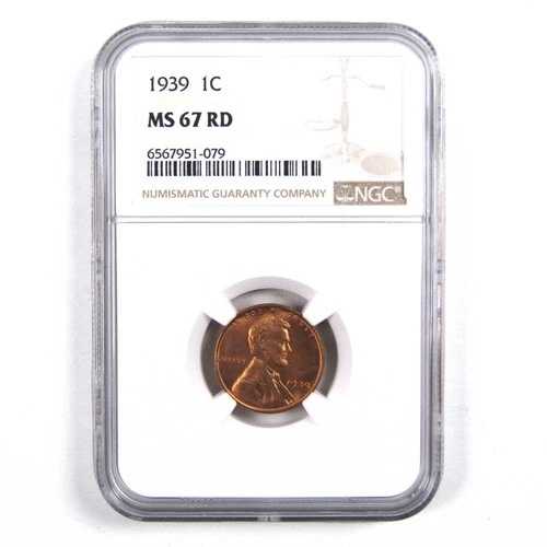 1939年 リンカーン ウィートセント MS 67 RD NGC ペニー 1セント 未使用 SKU:I3133