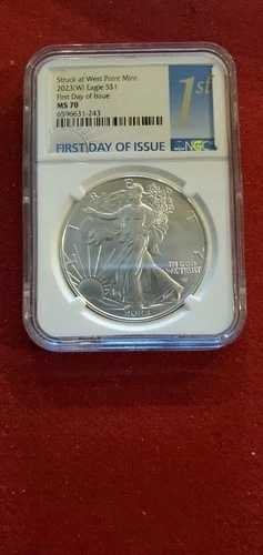 2013年 (W) シルバーイーグル $1 NGC MS70 未使用、発行初日 - \