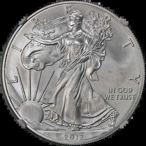2012年 シルバー アメリカンイーグル $1 NGC MS70 ハクトウワシラベル - 在庫あり