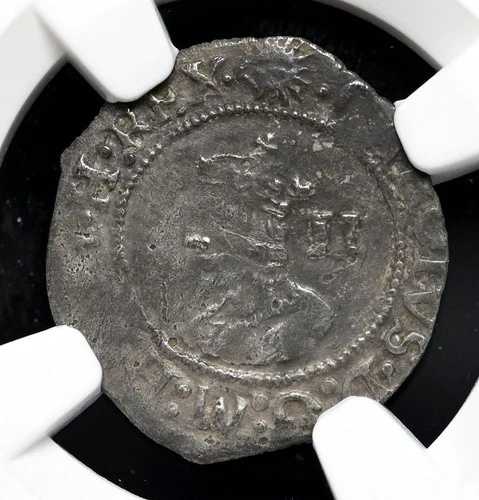 イングランド、チャールズ1世（1625-1649年）、銀製ハーフグロート、S-2833、NGC VF35