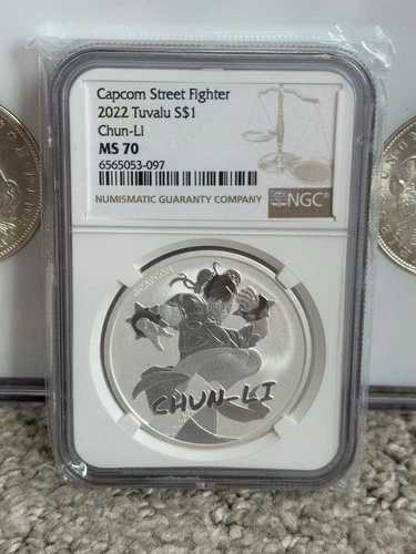 2022年 ツバル S$1 カプコン ストリートファイター 春麗 NGC MS70