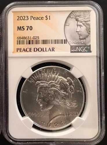 2023年 P ピース シルバー ダラー 1ドル 未流通コイン NGC MS70