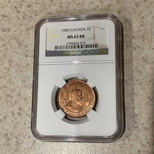 1909年カナダ1セントNGC MS63RB