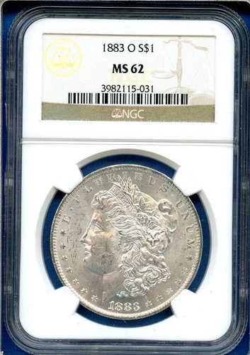 1883 O NGC MS62 モルガン銀貨 1ドル 米国造幣局コイン 1883-O MS-62