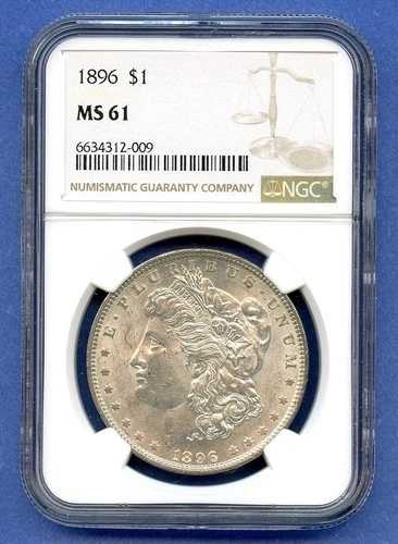 1896 P NGC MS61 モルガン銀貨 1ドル 米国造幣局 コイン 1896-P MS-61