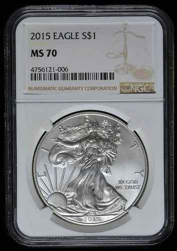 2015年アメリカンシルバーイーグル、NGC MS 70