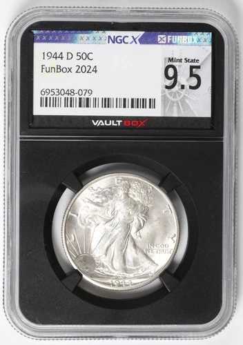 1944-D シルバー ウォーキング・リバティ ハーフダラー NGCX 9.5 NGC MS 65 46,200円