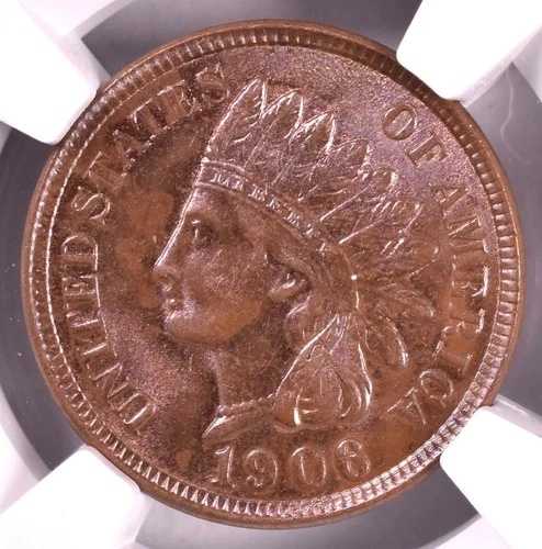 1906年インディアンヘッドセント - NGC MS64 BN