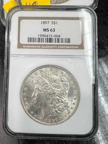 1897(P)モーガンシルバードル $1 NGC MS63 フィラデルフィア E408-