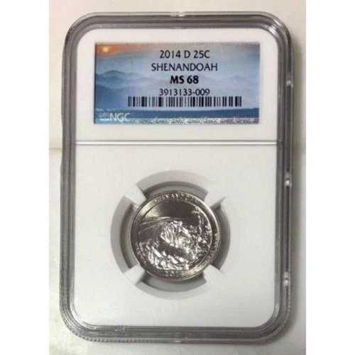2014 D シェナンドー ATB クォーター NGC MS68 ***Rev Tye's Coin Stache*** #3009110|WORLD RESOURCE【QUEEN店】