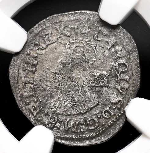 イングランド、チャールズ1世（1625-1649年）、銀製ハーフグロート、S-2831、NGC XF 詳細