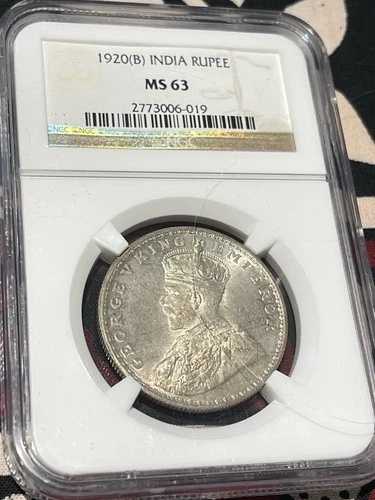 1920 Bルピー イギリス領インド ??NGC MS 63???? ボンベイミント ??美しい