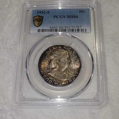 1952-S フランクリン ハーフダラー MS66 PCGS 美品