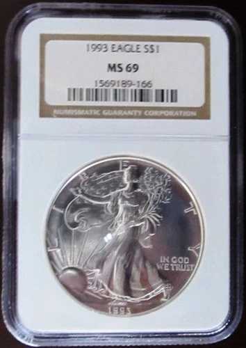 1993年アメリカンシルバーイーグル、NGC MS 69