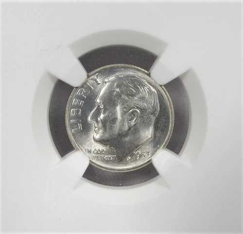 1953-S ローポップシルバールーズベルトダイム NGC MS67+コイン AJ149