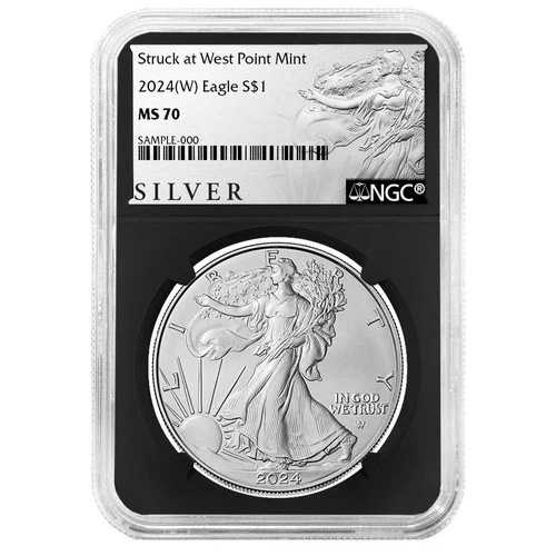2024年 (W) $1 アメリカン シルバー イーグル NGC MS70 ALS ラベル レトロ コア|WORLD RESOURCE【QUEEN店】
