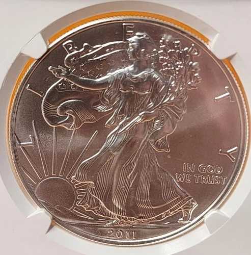 2011年 イーグル S$1 25周年記念 早期リリース MS 69 NGC 1オンス 純銀