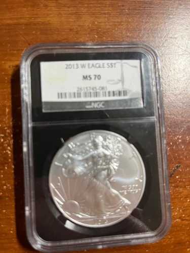 2013-W完磨きコレクターズイシュー 1オンス アメリカンシルバーイーグル NGC MS 70-