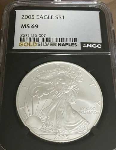 2005年 1ドル アメリカン シルバー イーグル NGC MS69