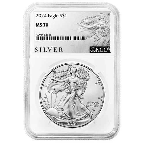 2024年 1ドル 1オンス アメリカンシルバーイーグル NGC MS70 ALSラベル|WORLD RESOURCE【QUEEN店】