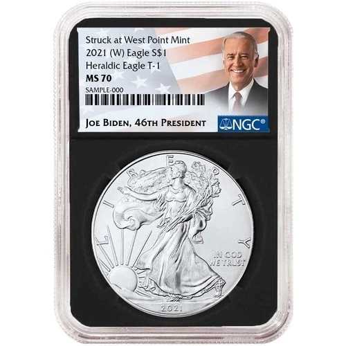 2021年 (W) $1 タイプ1 アメリカンシルバーイーグル NGC MS70 バイデンラベル レトロコア｜WORLD RESOURCE【QUEEN店】